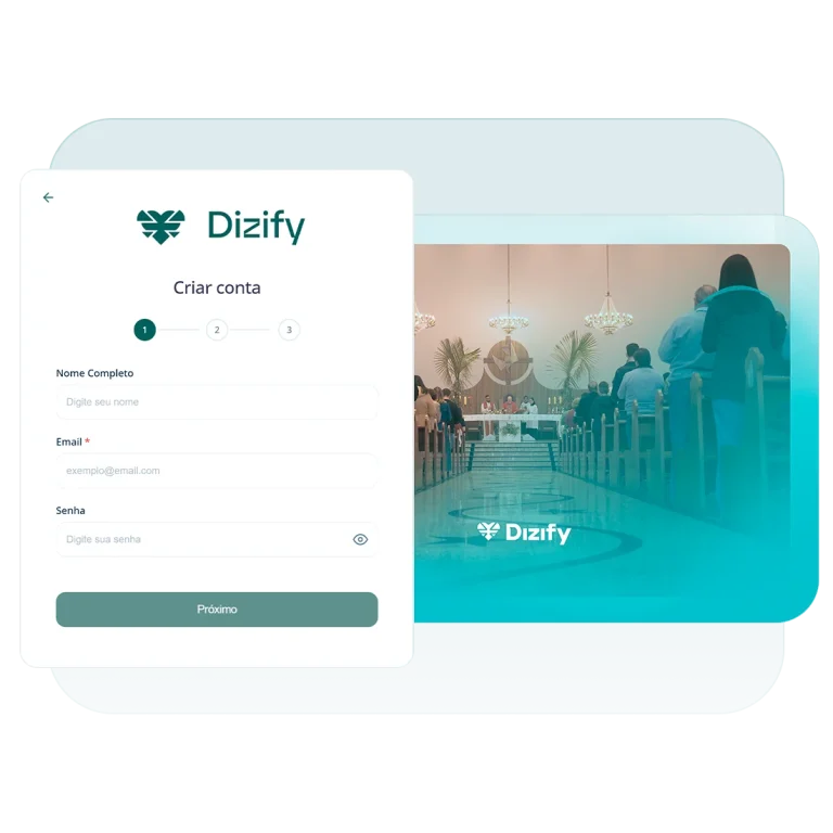Formulário de cadastro da Dizify